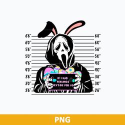 Easter Ghostface Png, Easter Horror Png, Easter Killer Mug shot Png, Easter Halloween Png