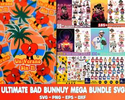 Ultimate bad bunny svg eps dxf png, Mega Ultimate bad bunny bundle SVG, for Cricut , vector file , digital, file cut