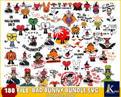 180 file bad bunny halloween svg eps dxf png, bad bunny halloween bundle SVG, for Cricut, vector file, digital, file cut