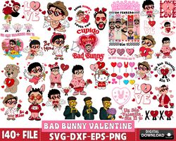 140 file Bad Bunny Valentine svg eps dxf png, Bad Bunny Valentine bundle SVG, for Cricut, vector file, digital, file cut