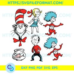 Large Dr Seuss Characters Svg, Dr Seuss Svg, The Lorax Svg, Catinthehat Svg, The Thing Svg, Sam Svg, Cindy Lou Svg