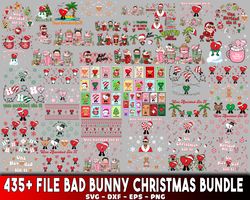 435 file Bad bunny christmas svg eps dxf png, Bad bunny christmas bundle SVG, for Cricut, vector file, digital, file cut