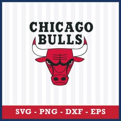 Chicago Bulls Svg, Chicago Bulls Logo Svg, Basketball Team Svg, NBA Svg, Sport Svg, Png Dxf Eps File