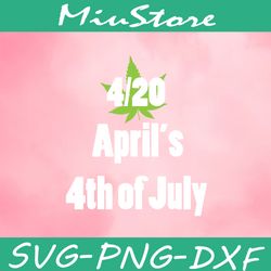 420 April's 4th Of July SVG, 420 Cannabis SVG SVG,png,dxf,cricut