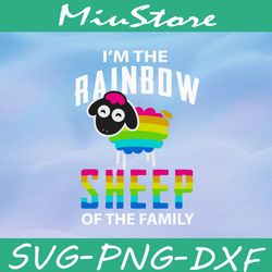 I'm The Rainbow Sheep LGBT SVG,png,dxf,cricut