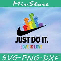 Just Do It Love Is Love SVG, LGBT Nike Logo SVG,png,dxf,cricut