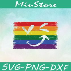 LGBT Flag Smiley SVG,png,dxf,cricut
