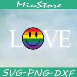 Love Smiley Face SVG, Love LGBT SVG,png,dxf,cricut