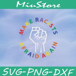 Make Racist Afraid Again LGBT SVG,png,dxf,cricut