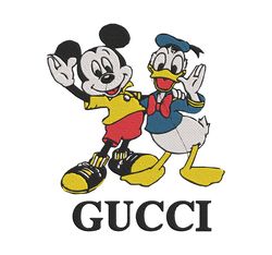 Friendship Mickey Donald Gucci Logo Fashion Embroidery Design Machine Embroidery