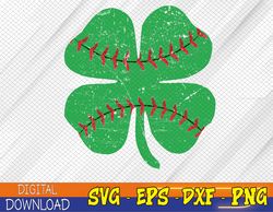 St Patricks Day Shamrock Baseball Saint Paddy's Svg, Eps, Png, Dxf, Digital Download