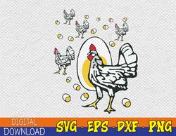 Roseanne Chicken - Funny Roseanne Rooster and Egg Svg, Eps, Png, Dxf, Digital Download