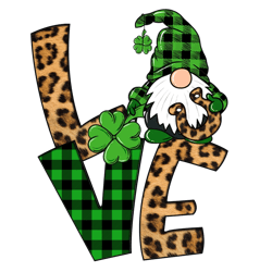 Love Gnome Leopard Png, St Patrick's Day Png, Shamrock Png, St Patricks Png, Lucky Png File Cut Digital Download