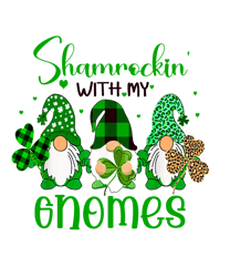 Gnomes Shamrock Png, St Patrick's Day Png, Shamrock Png, St Patricks Png, Lucky Png File Cut Digital Download