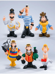 Collectible figurines 6pcs. The Adventures of Captain Vrungel Soyuzmultfilm cartoon characters, Original