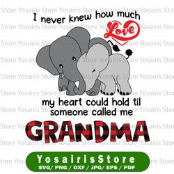 I Never Knew How Much Love My Heart Could Hold Til Someone Called Me Grandma png ValentineDay Sublimation Mothers Day