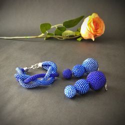 Transformer bracelet and ball earrings / jewelry set