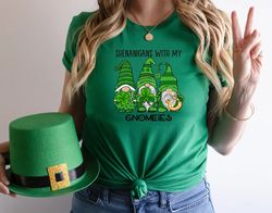 Shenanigans With My Gnomes St Patrick's Day Gnome T-shirt, Irish Gnomes Shirt, Gnomes Shirt, St Patrick's Day Shirt -T34