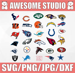 NFL Logo SVG Bundle – Football Logo–NFL Logo NFL Teams Svg Vector Printable Cut Files Clipart Digital Download