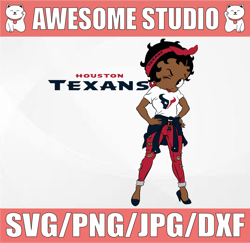 Betty Boop Houston Texans PNG File for Sublimation
