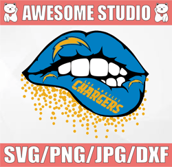 Los Angeles Chargers Inspired Lips png File, png file printable, sublimation
