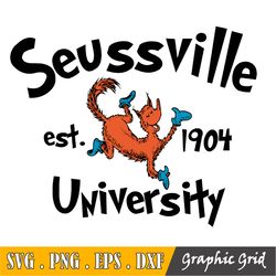 Seuss ville University Png, Fox In Socks Svg, Digital Design Suess Inspired Design, Svg Files For Cricut