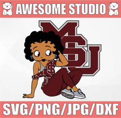 Betty Boop With Mississippi State Bulldogs PNG File, NCAA png, Sublimation ready, png files for sublimation,printing