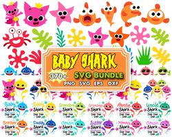 370 Bundle Baby Shark SVG, Baby Shark Clipart, Font, Baby Shark Birthday Decor, Baby Shark Birthday Shirts