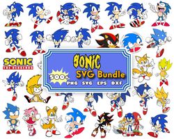 500 Bundle SONIC SVG, The Hedgehog Svg, Sonic Bundle Svg, Sonic Layered Svg