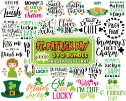 500 St. Patrick's Day SVG Bundle, St Patrick's Day Quotes, Gnome SVG, Rainbow svg, Lucky SVG
