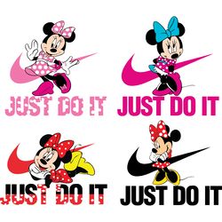 Just Do It Minnie Logo Svg Bundle, Brand Logo Svg, Fashion Brand Svg, Just Do It Minnie Bundle Svg, Just Do It Brand