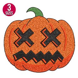 Halloween Pumpkin embroidery design, Machine embroidery design, Instant Download