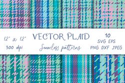 Plaid Tropical Background Paper