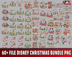 60 file Disney Christmas bundle PNG, Disney Christmas PNG bundle, for Cricut, digital, file cut, Instant Download
