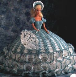 Vintage Style Miss April Barbie Costume Crochet Pattern, Crochet fashion doll dress- PDF