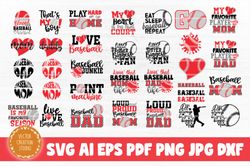 34 Baseball Quotes Bundle Svg Files - SVG, PNG, DXF, PDF, AI File for print and cricut