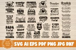 35 Grandpa Quotes Bundle - SVG, PNG, DXF, PDF, AI File for print and cricut