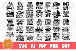 Funny Christmas SVG Bundle Cut File - SVG, PNG, DXF, PDF, AI File for print and cricut