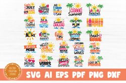 Summer Beach SVG Bundle Cut Files - SVG, PNG, DXF, PDF, AI File for print and cricut