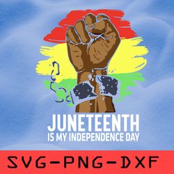 Juneteenth Is My Independence Day Svg, Blm Svg,png,dxf,cricut,cut file,clipart