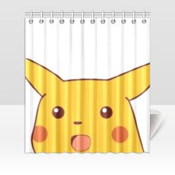 Surprised Pikachu Meme Shower Curtain