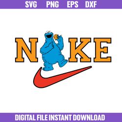 Nike Cookie Monster Svg, Nike Logo Svg, Cookie Monster Svg, Nike Sesame Street Svg, Png Dxf Eps File