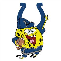 SpongeBob Indianapolis Colts Svg, NFL Svg, Sport Svg, Football Svg, Cricut File, Clipart, Love Football Svg, Cartoon Svg
