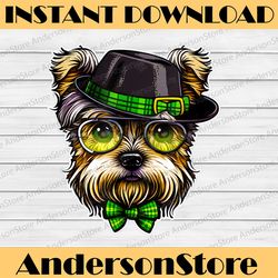St Patrick's Day Hipster Dog Png, Happy Patrick's Day, Digital File, PNG High Quality, Sublimation, Instant Download