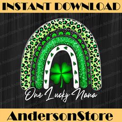 One Lucky Nana Png, St Patricks Day Nana Png, Rainbown Shamrock Png, Digital File, PNG High Quality, Sublimation
