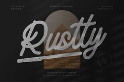 Rustty Monoline Stamp Typeface Trending Fonts - Digital Font