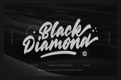 Black Diamond Handlettering Bold Trending Fonts - Digital Font