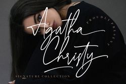 Agatha Christy Signature Collection Trending Fonts - Digital Font