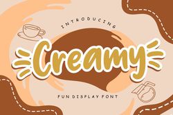 Creamy Fun Children Trending Fonts - Digital Font