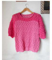 pink hand knitted jumper